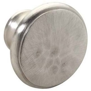 Bouton martelé laiton nickel mat