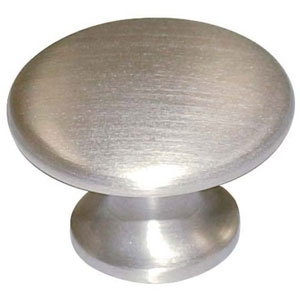 Bouton lentille laiton nickel mat