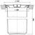 Poubelle de plan de travail - 11 L -  Couvercle inox - WESCO