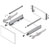 Tiroir casserolier en kit - Hauteur 94 mm (250 mm avec bandeaux) - ArciTech - HETTICH